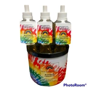 Rainbow confetti bundle, bath and body works